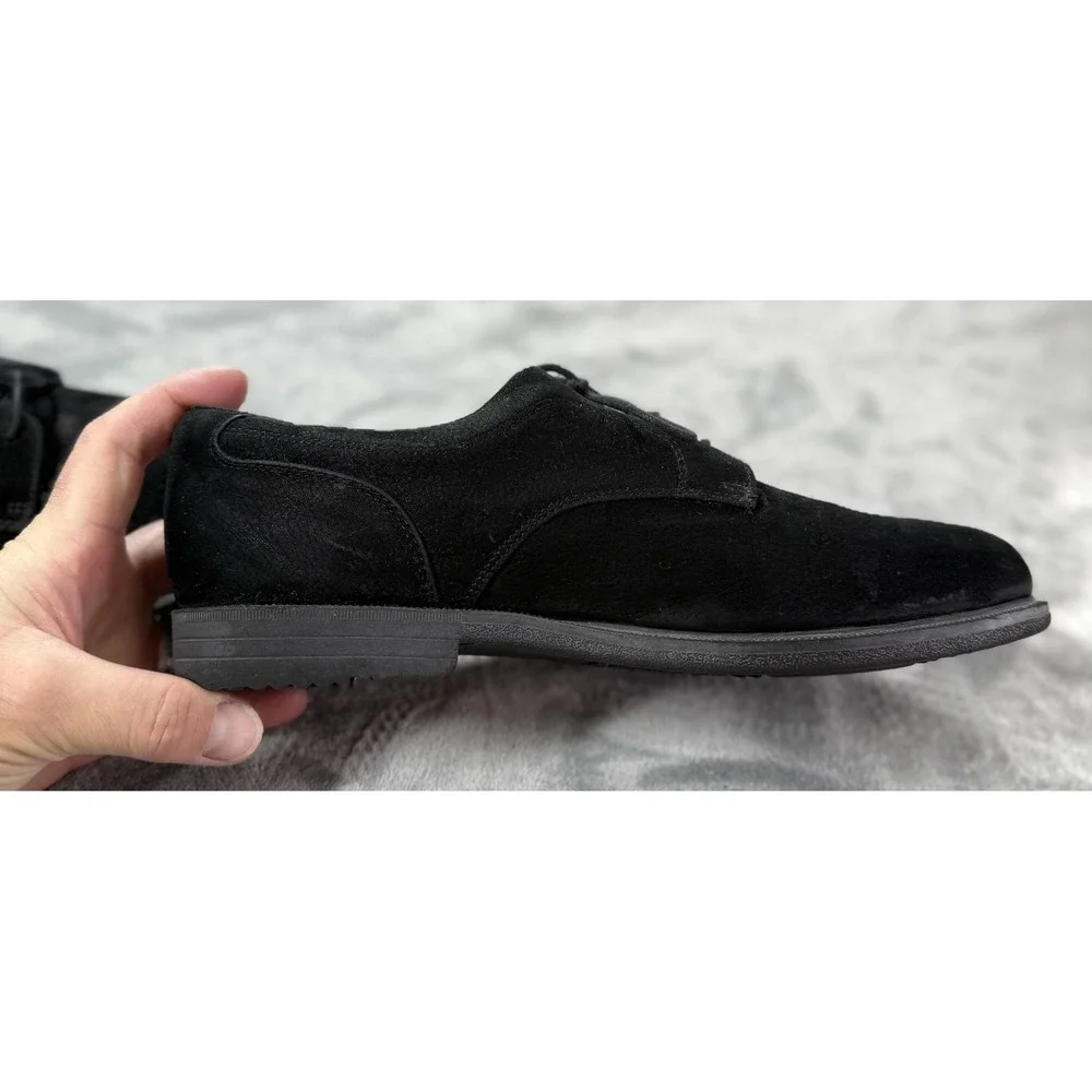 Deer Stags Buck Shoes Mens Size 9.5 Black‎ Leather Suede Oxford Comfort